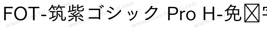 FOT-筑紫ゴシック Pro H字体转换